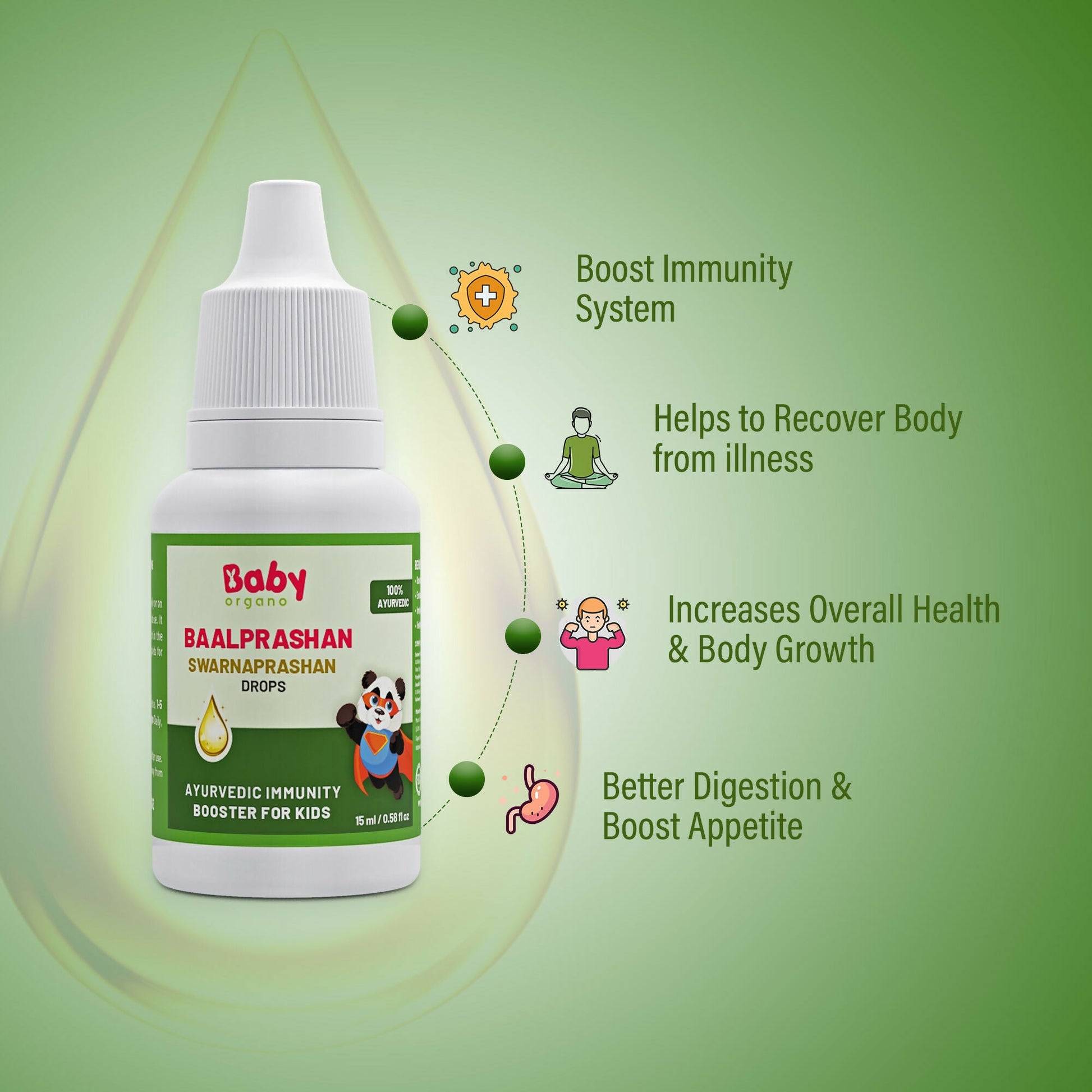 Babyorgano Swarnaprashan Drops (Baalprashan) - Indyancart