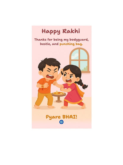Anouk Thread Rakhi Greeting Card & Roli Chawal