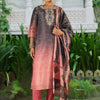 Indyancart IE Women Leheriya Printed Regular Sequinned Kurta with Trousers & With Dupatta