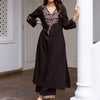 Dhiyona IE Women Floral Embroidered Regular Kurta with Trousers