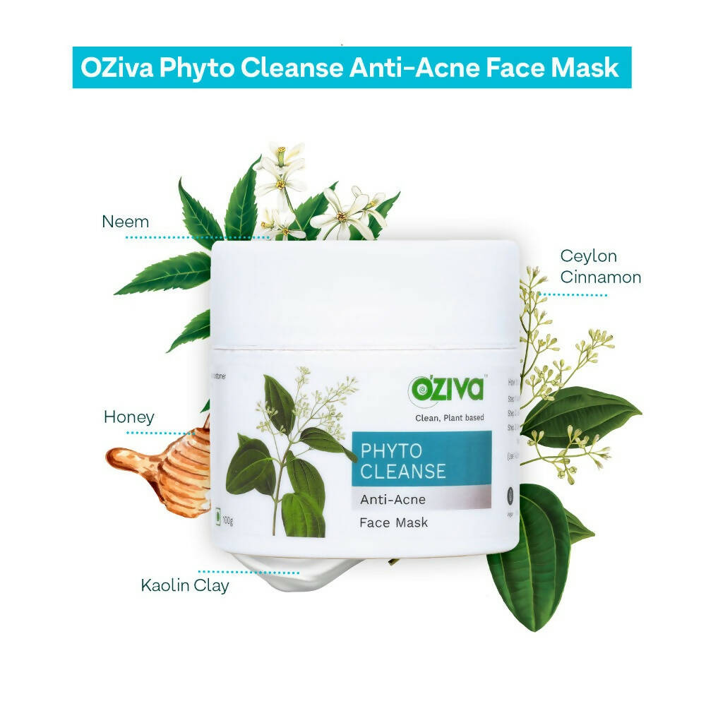 OZiva Phyto Cleanse Anti-Acne Face Mask - Indyancart