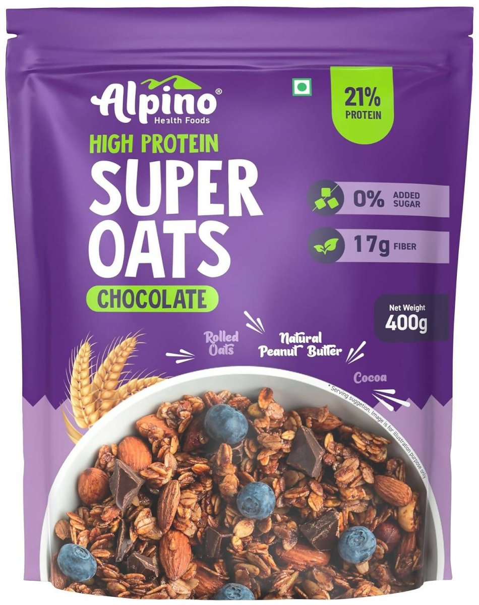 Alpino High Protein Super Rolled Oats Chocolate - Indyancart