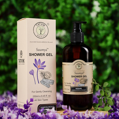 Tatvik Ayurveda Saumya Shower Gel (Sandalwood, Kesar & Coconut)
