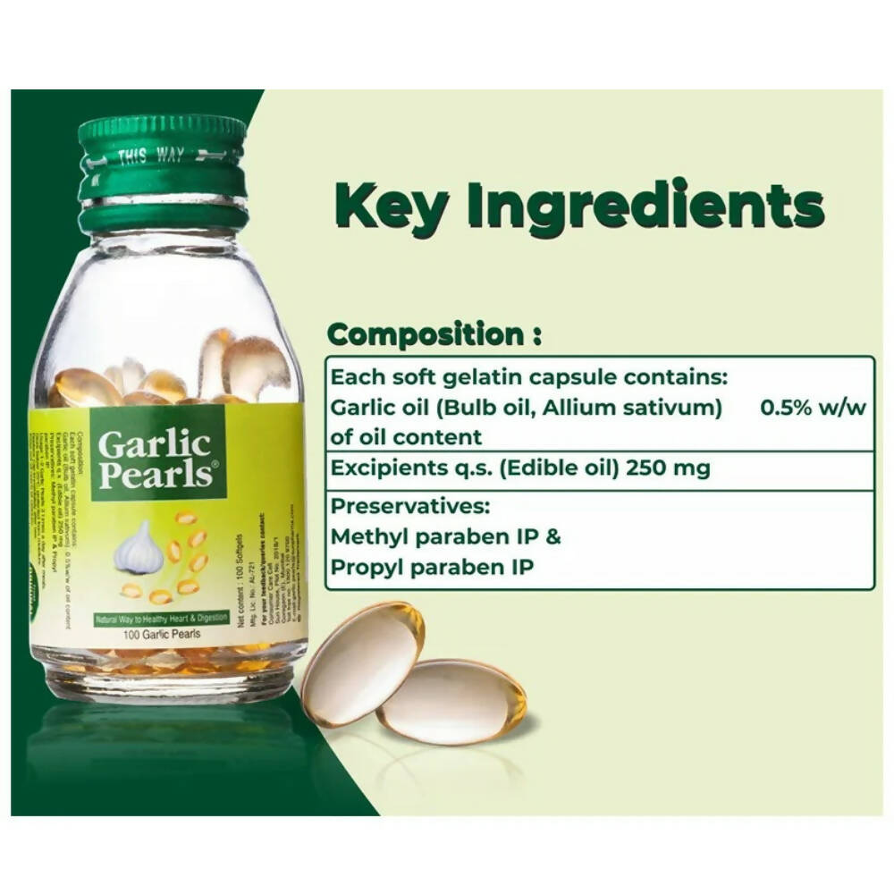 Sun Pharma Garlic Pearls Capsules - Indyancart