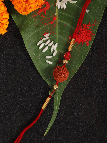 Anouk Butterfly Beaded Rakhi Greeting Card & Roli Chawal Card