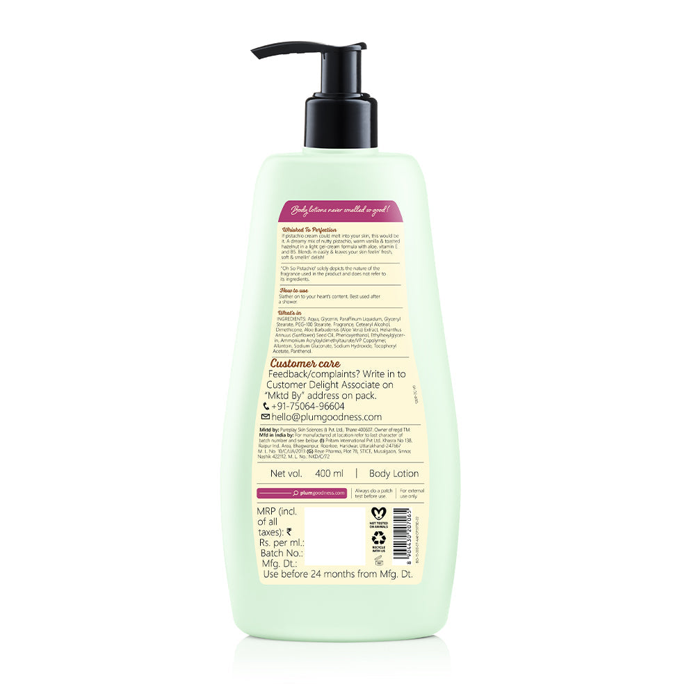 Plum Goodness Oh So Pistachio Body Lotion by BodyLovin'