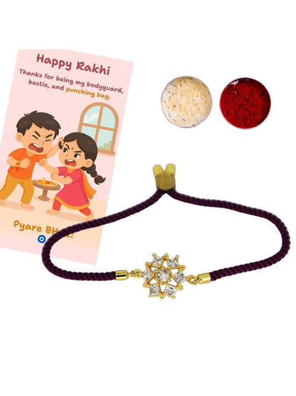 Anouk Set Of 4 Rakhi Greeting Card & Roli Chawal