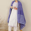 Indyancart IE Ethnic Motifs Embroidered Thread Work Pure Cotton Kurta With Trousers & Dupatta