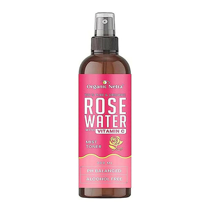 Organic Netra Rose Water with Vitamin C - Indyancart