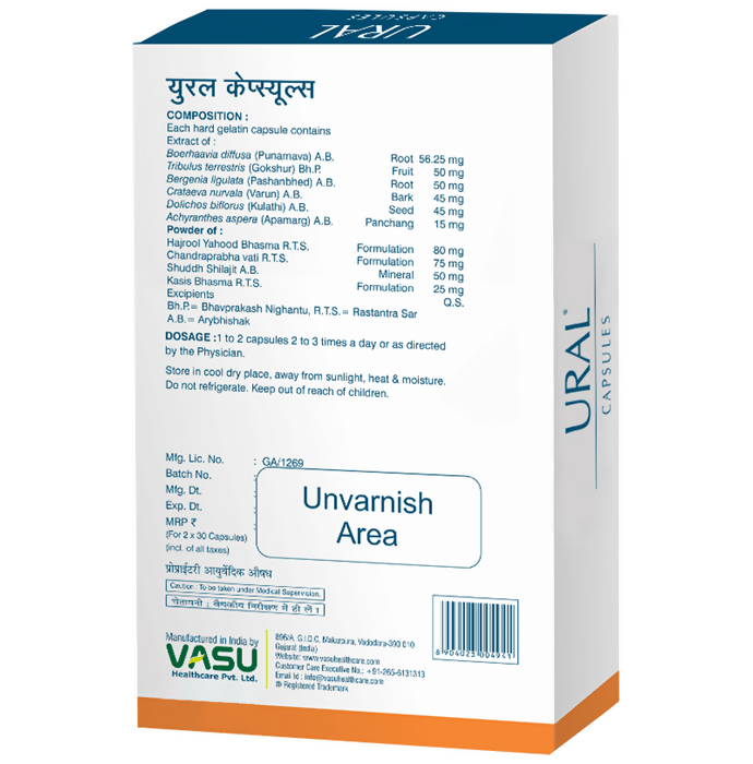 Vasu Healthcare Ural Capsules - Indyancart