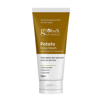Globus Naturals Potato Face Wash with Plum & D-Panthenol