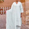 Dhiyona IE Ethnic Motifs Embroidered Chikankari Pure Cotton Kurta With Trousers & Dupatta