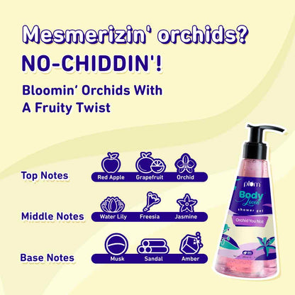 Plum Goodness Orchid-You-Not Shower Gel by BodyLovin'