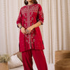 Dhiyona IE Women Geometric Embroidered Kurta with Trousers