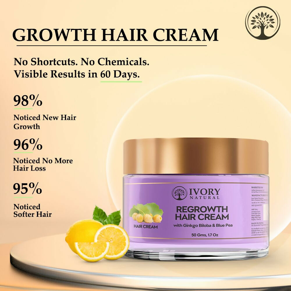 Ivory Natural Hair Growth Cream in a jar, designed for stronger, healthier hair and natural hair mask treatment.