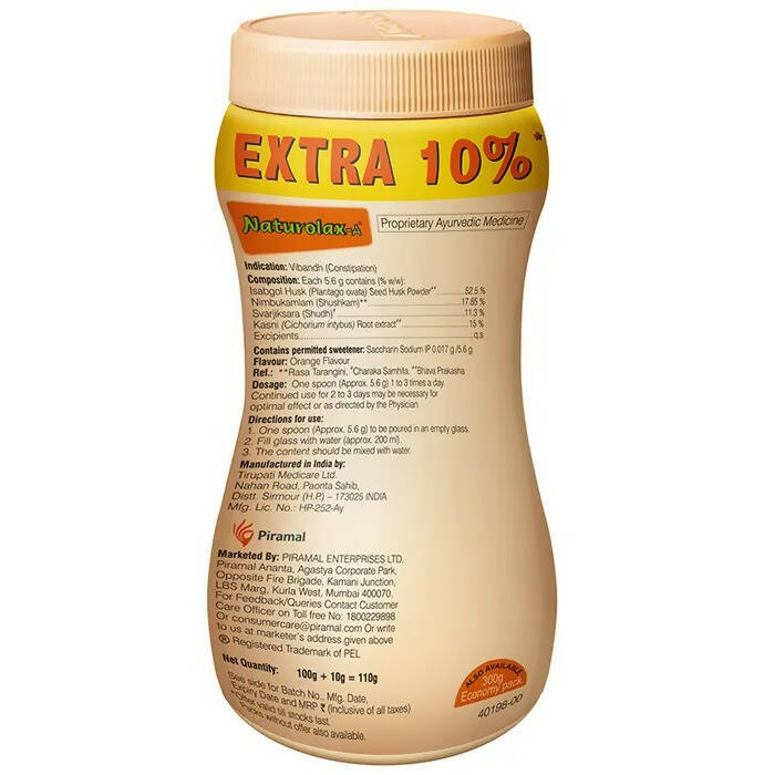 Piramal Naturolax -A Powder Tasty Orange - Indyancart