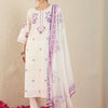 Dhiyona IE Women Floral Embroidered Regular Thread Work Pure Cotton Kurta with Trousers & With Dupatta