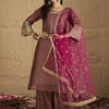 Indyancart VA Women Ethnic Motifs Yoke Design Kurta with Palazzo & Dupatta