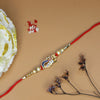 Dhiyona Thread Rakhi With Roli Chawal & Greetings Card