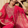 Dhiyona IE Women Ethnic Motifs Embroidered Regular Thread Work Kurta with Palazzos & With Dupatta