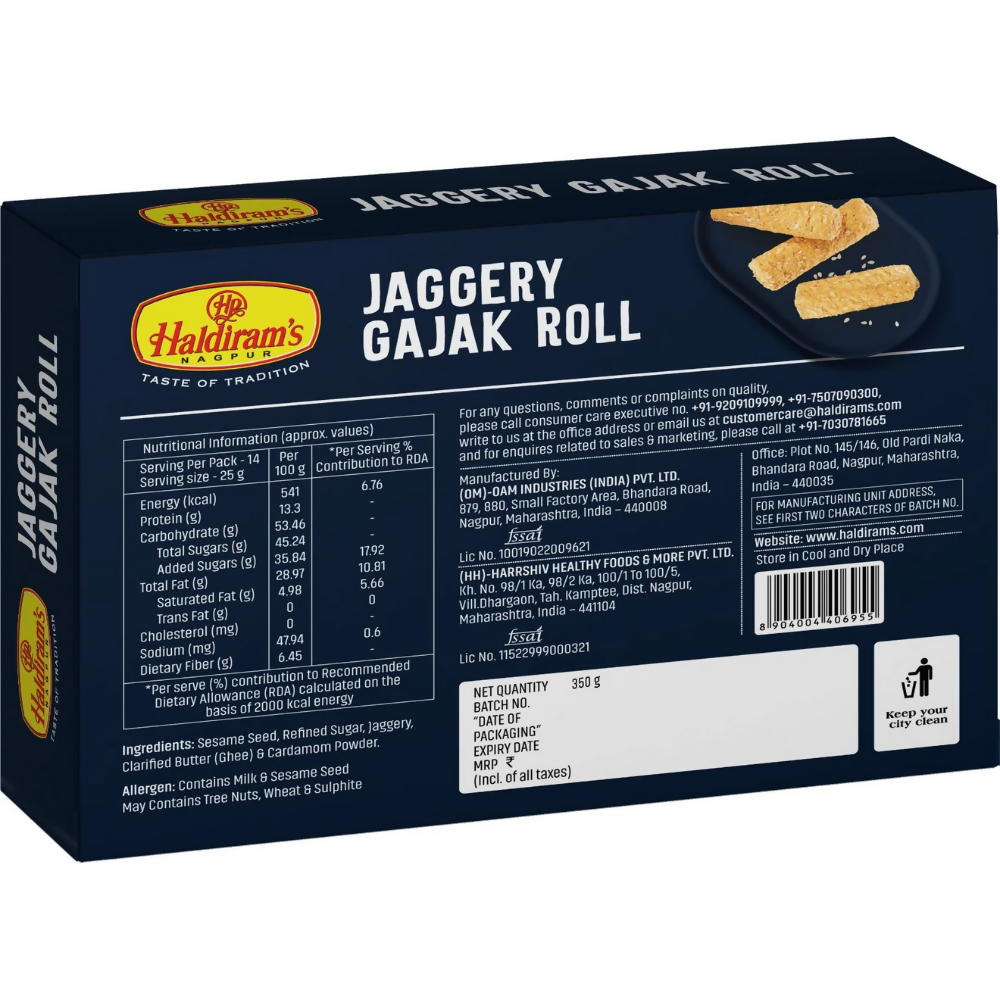 Haldiram's Jaggery Gajak Roll