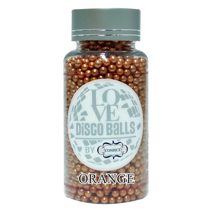 Confect Orange Disco Balls Sprinkles 5 MM