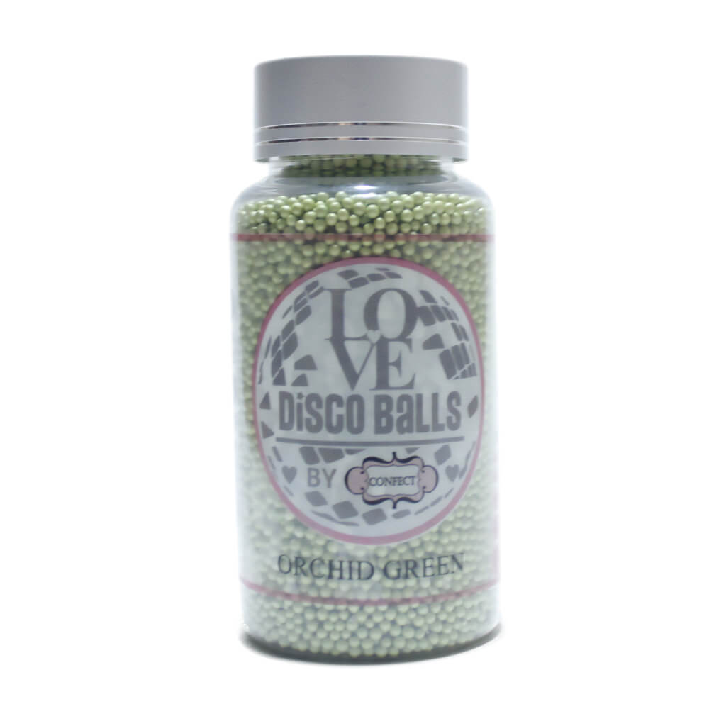 Confect Orchid Green Disco Balls Sprinkles 2 MM