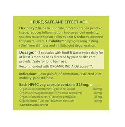 Organic India Flexibility Capsules 180cap