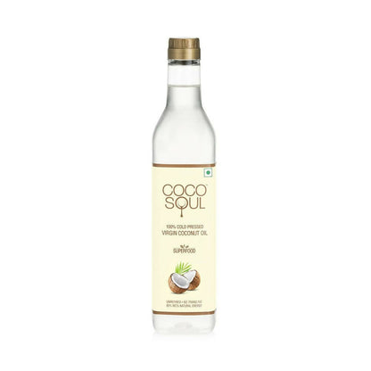 Coco Soul Cold Pressed Natural Virgin Coconut Oil - Indyancart
