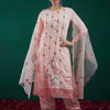 Dhiyona IE Floral Embroidered Straight Kurta With Trousers & Dupatta