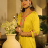 Dhiyona IE Women Ethnic Motifs Embroidered Regular Beads and Stones Straight Kurta Set