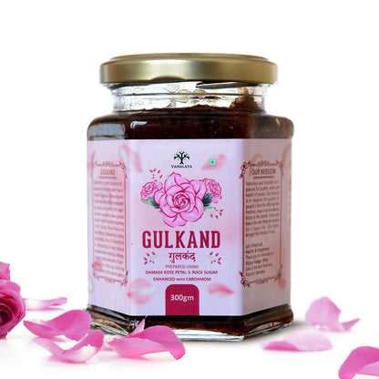Vanalaya Gulkand Prepared using Sun Cooked Damask Rose & Cardamon