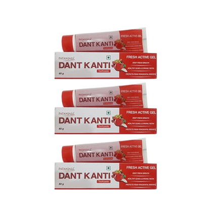 Patanjali Dant Kanti Fresh Active Gel (80 GM) - Indyancart