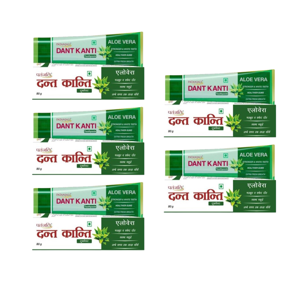 Patanjali Dant Kanti Aloevera Gel Tooth Paste (80 GM) - Indyancart