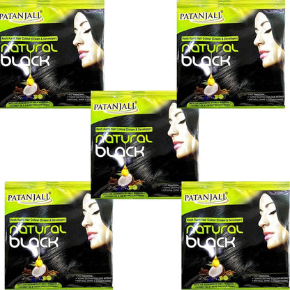 Patanjali Kesh Kanti Hair Colour (Cream & Developer) - Natural Black