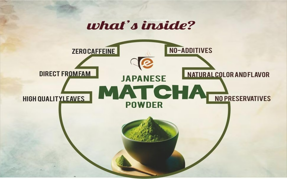 Eteasy Matcha Green Rose Petals Lemon Herbal Tea Powder