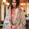 Dhiyona GR Women's Baby Pink & Grey Banarasi Digital Soft Silk Saree