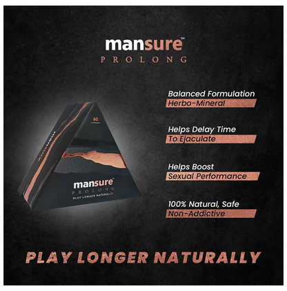 Mansure Prolong Capsules with Maca Root, Ginseng Ashwagandha & Safed Musli