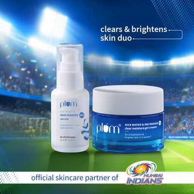 Clear & Bright Duo | Plum Rice Water & 2% Niacinamide Gel Cream & 10% Niacinamide Face Serum with Rice Water