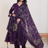 Dhiyona IE Floral Printed A-Line Pure Cotton Kurta With Trousers & Dupatta