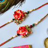 Dhiyona Set of 2 Floral Handmade Rakhi Set