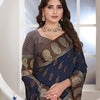 Dhiyona GR Women's Navy Blue Zari Woven Design Chanderi Cotton Saree