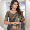 Dhiyona GR Women's Grey Zari Woven Design Chanderi Cotton Saree