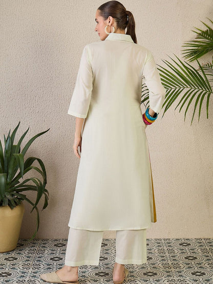 Indyancart IE INDO ERA Women Printed Tunic with Trousers