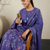 Dhiyona IE Women Floral Printed Cotton Kurta with Trousers & Dupatta