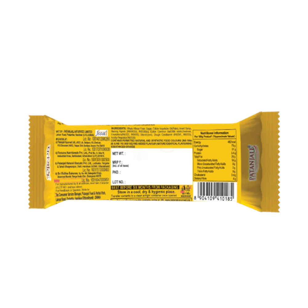Patanjali Cream Feast Orange Biscuits (Pack of 10) - Indyancart