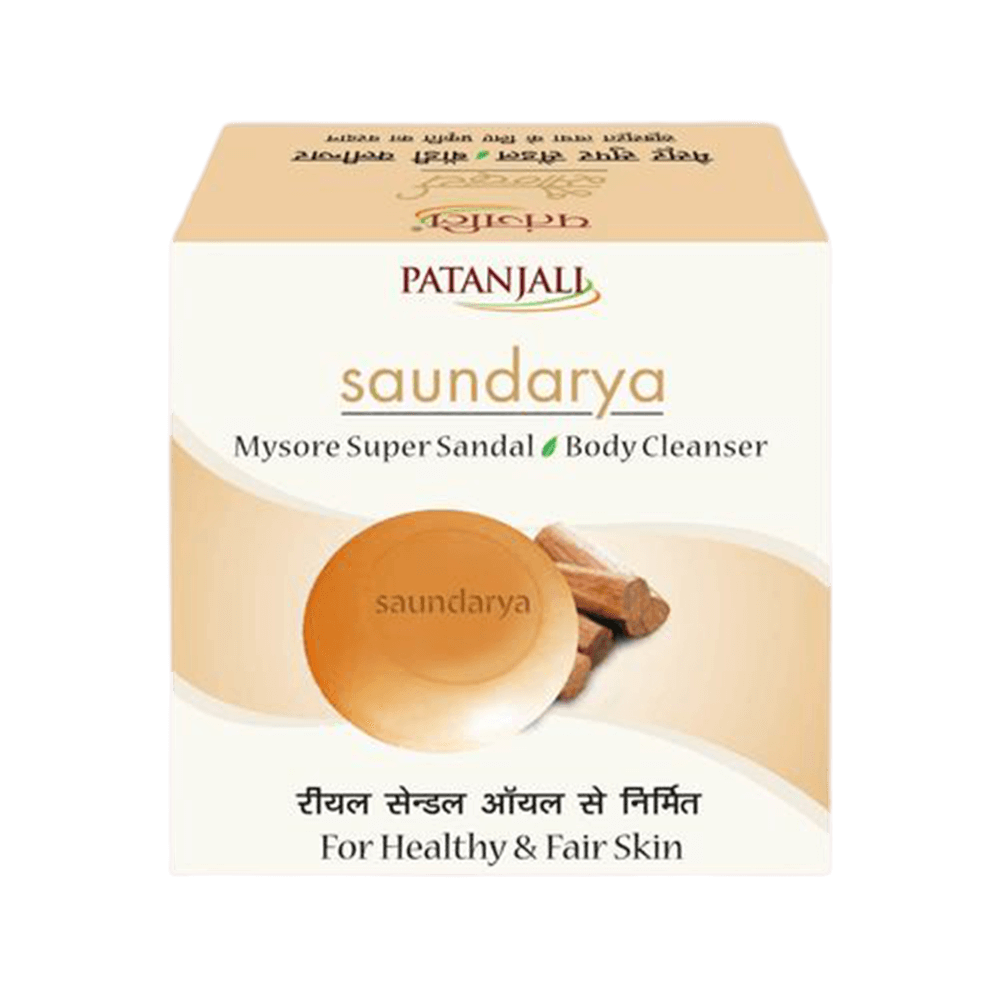 Patanjali Saundarya Mysore Super Sandal Body Cleanser (75 GM) - Indyancart