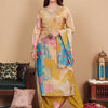 Indyancart VA Floral Embroidered Pure Silk Straight Kurta with Palazzos & With Dupatta