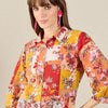Dhiyona IE Floral Printed Pure Cotton Shirt Collar Tunic With Trousers
