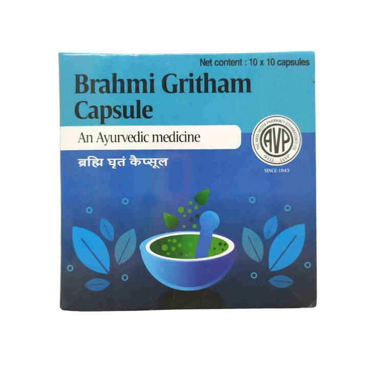 AVP Ayurveda Brahmi Gritham Capsules - Indyancart
